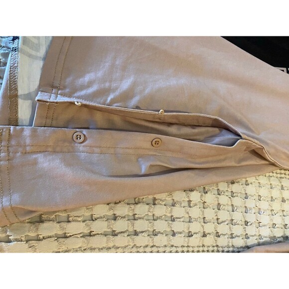 Exclusive Geo Trim Color block Womens Size Large Black Tan Hi Low Pullover Top - Picture 6 of 10